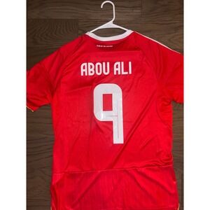 Adidas Al Ahly SC Soccer Jersey Red Abou Ali Number 9 Mens Size M